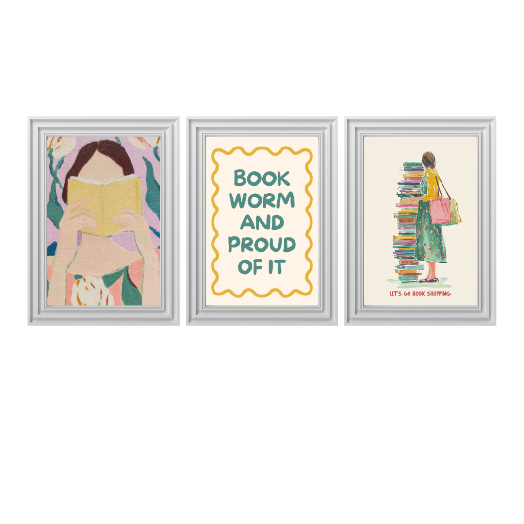 Proud Bookworm - Wall Set (3 Prints)